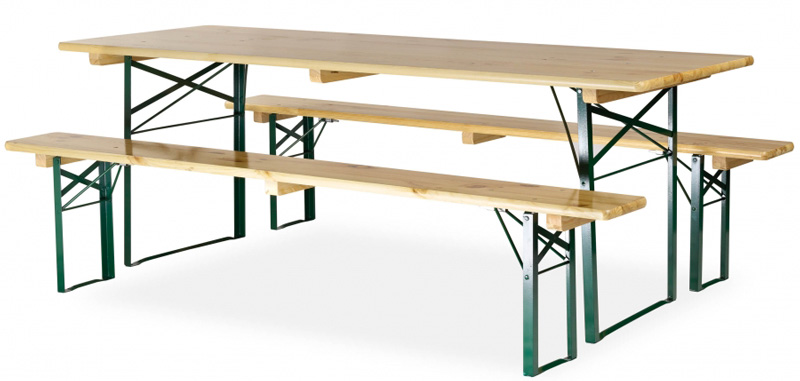 Table Avec Banc En Bois 220x70 Cm Pietement Corniere