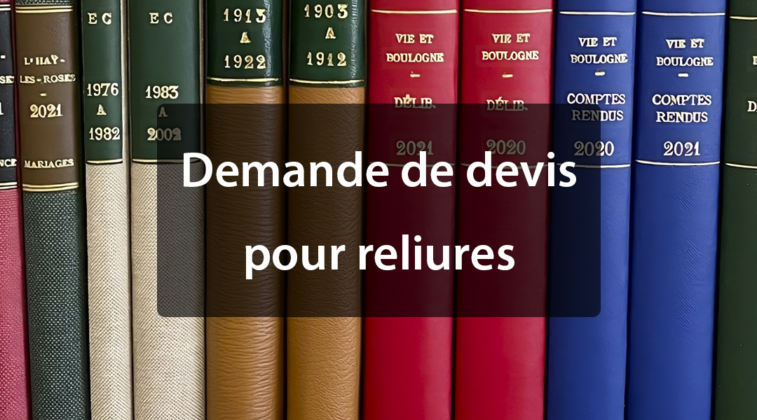 demande de devis reliure pour mairie