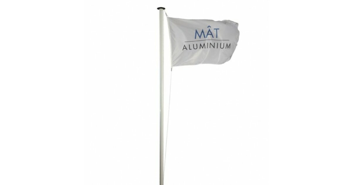 Support Mural Pour Mât De Drapeau En Aluminium - 2 Positions (droit 180°, Incliné 45°) - Diamètre Intérieur 2.5 Cm, Blanc - 5