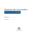 Registre des demandes du livret de famille mairie