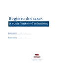 Registre des taxes et contributions durbanisme 1