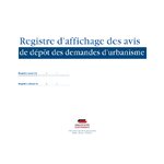Registre daffichage et davis de dépot des demandes durbanisme 1