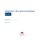 Registre des procurations de vote 1