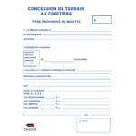 Titres de recette pour concession dans un cimetière int