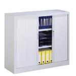 Armoire basse rideaux gris meuble bureau