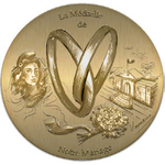 Cadeau MEDAILLE DU MARIAGE pour mairie