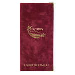 Etui de livret de famille VELOURS BORDEAUX pour mairie