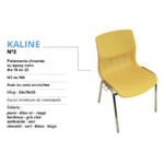 Chaise KALINE pour salle polyvalente