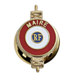Insigne tricolore boutonnière pour maire