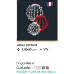 Décor poteau lumineux ALBAN pétillant