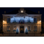 TRAVERSEE %22JOYEUSES FETES%22 RIDEAUX BLANC CHAUD