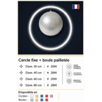 Suspension lumineuse Cercle avec boule D80