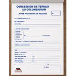 Titre de recette provisoire COLUMBARIUM