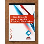 Titre de recette provisoire COLUMBARIUM COUVERTURE
