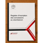 Registre d'inscription des concessions au columbarium