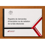 Registre de demandes d'inscription ou de radiation de la liste électorale
