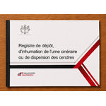 Registre de dépôt, d'inhumation de l'urne cinéraire ou de dispersion des cendres