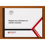 Registre des admissions en chambre funéraire