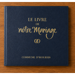 Le livre de notre mariage etui simili cuir bleu de france