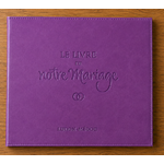 Le livre de notre mariage étui smili cuir lilas