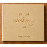 le livre de notre mariage etui simili cuir sable