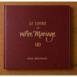 Le livre de notre mariage etui simili cuir bordeaux mairie