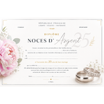 diplome noces d4argent 25 mairie