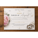 diplome noces d'argent 25