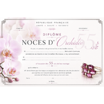 diplome noces dorchidée 55 mairie