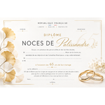 diplome noces de palissandre 65 mairie