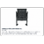 Corbeille métal demi-ronde 35 L pour espaces publics