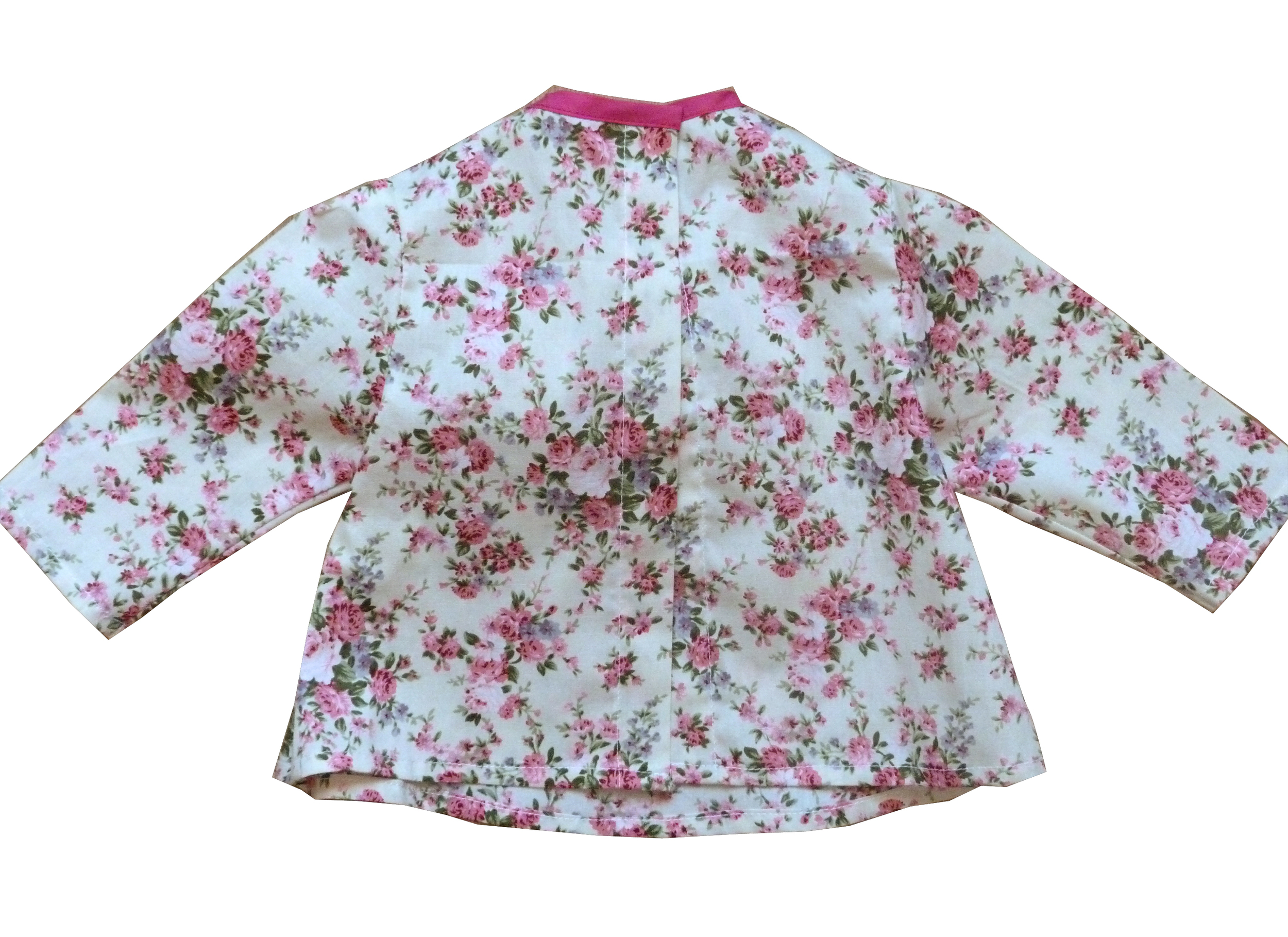 corsage bébé coton imprimé fleurs roses Loulou
