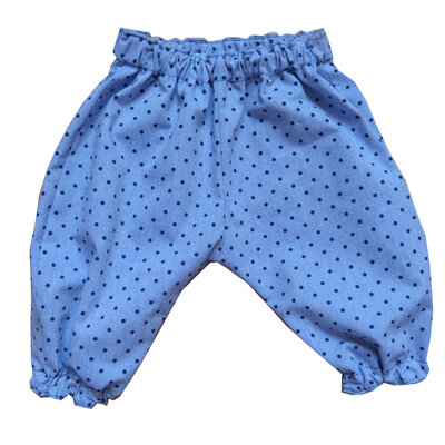 pantalon bébé bleu  à pois navy