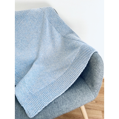 couverture bébé cachemire bleu ciel