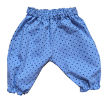 pantalon bébé bleu  à pois navy