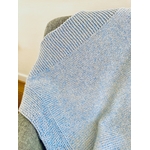 couverture bébé bleu ciel tricot