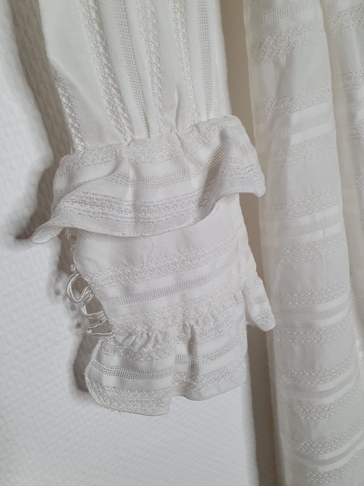 robe blanche vintage manche
