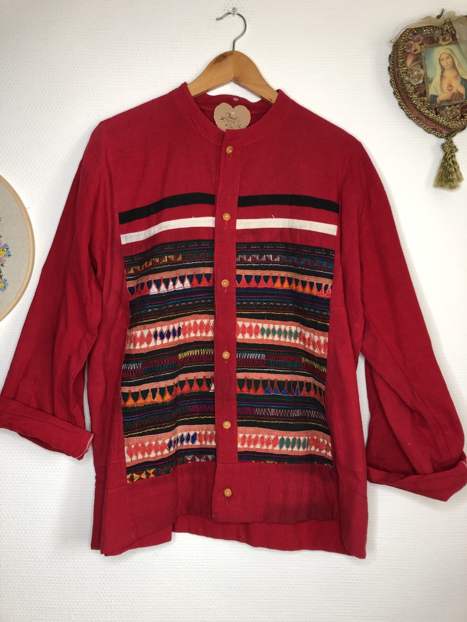 chemise rouge guatemala