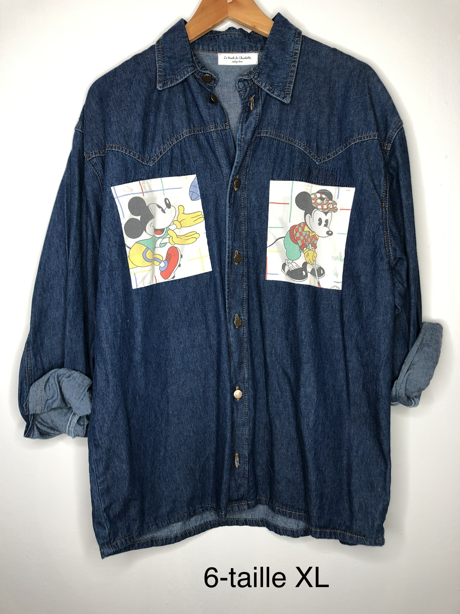 chemise jean bleu mickey golf 6