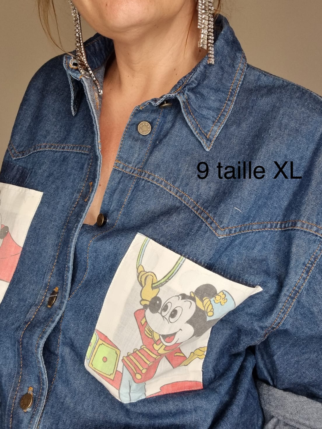 chemise jean bleu mickey circus 9 portée bis