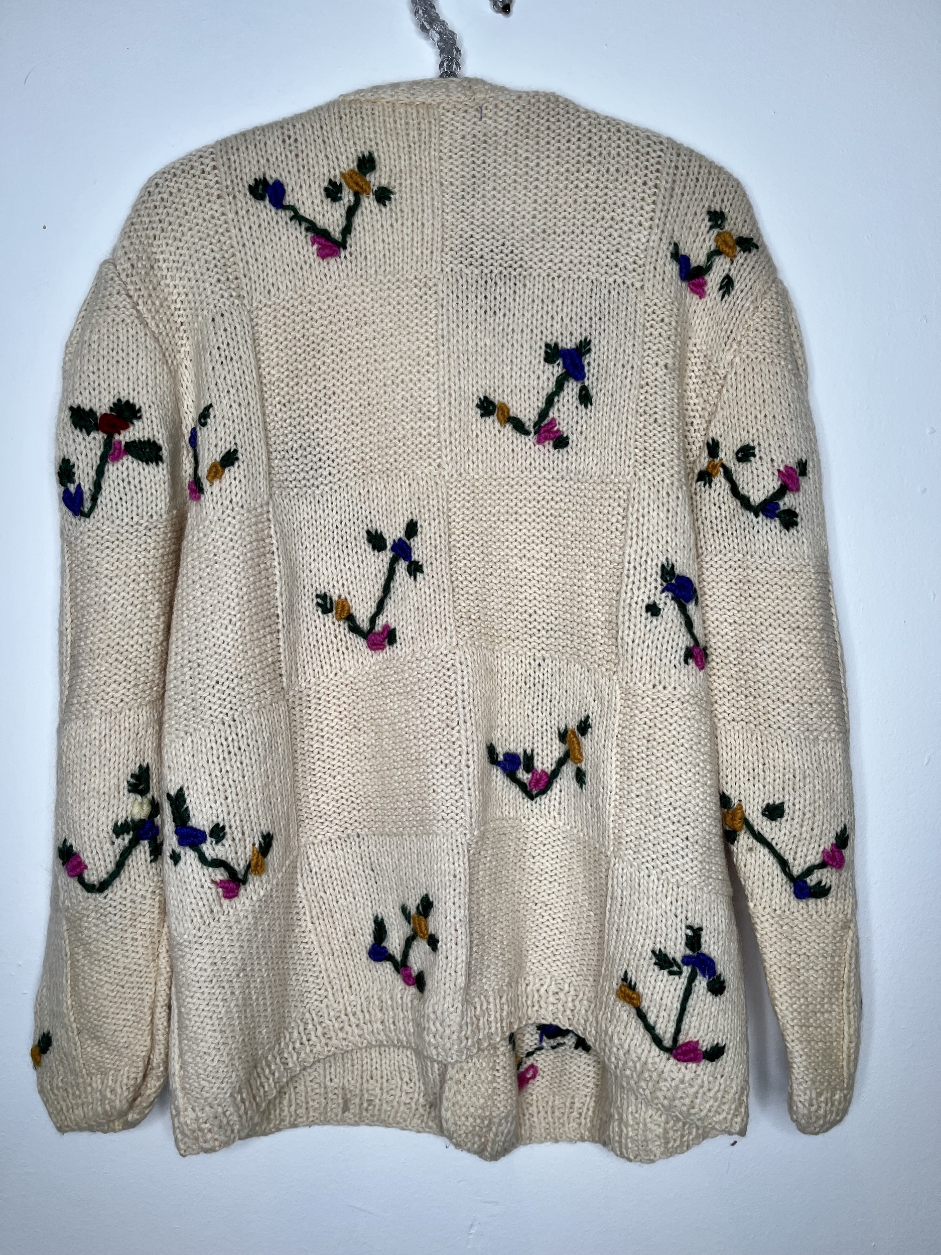 gilet vintage fleurs dos