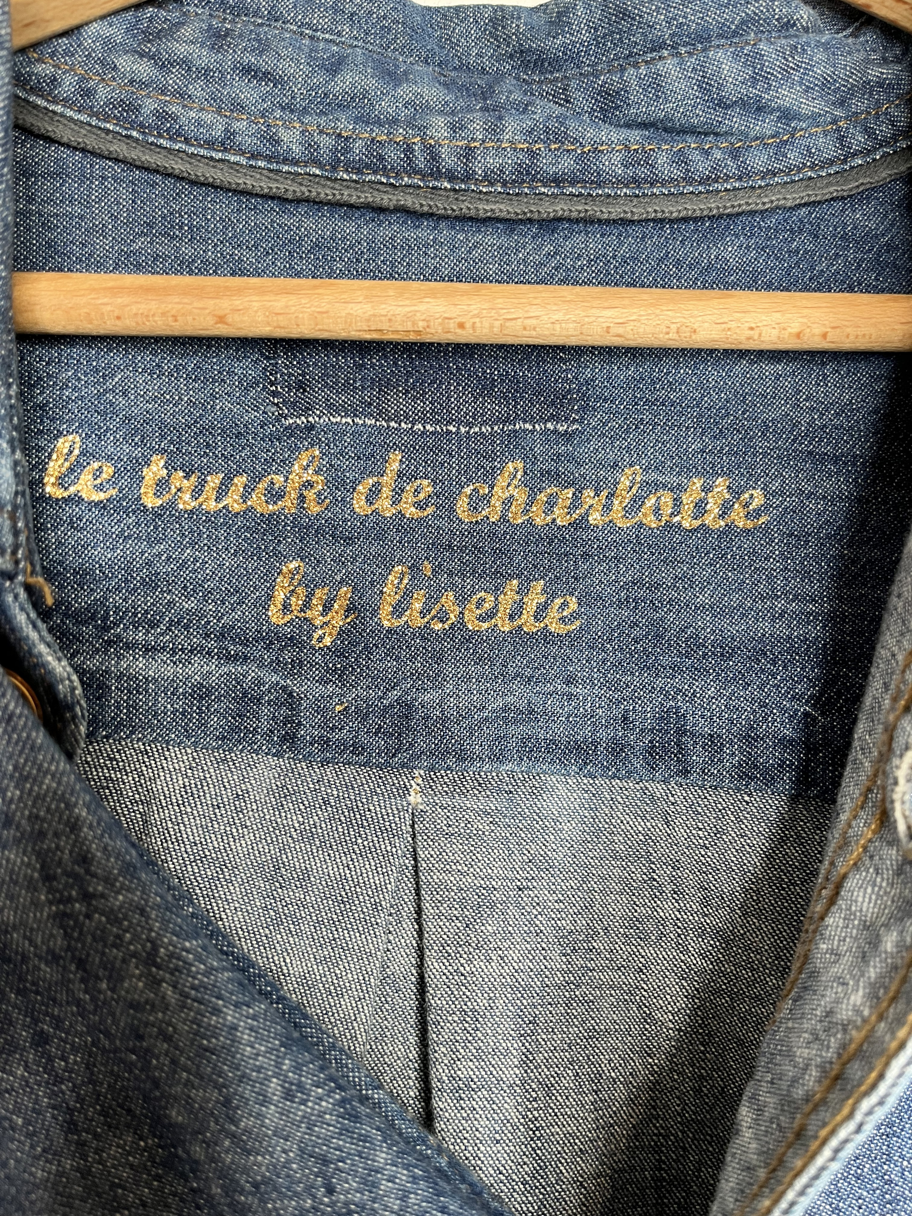 chemise jean vintage collab Les Lisette détail 2