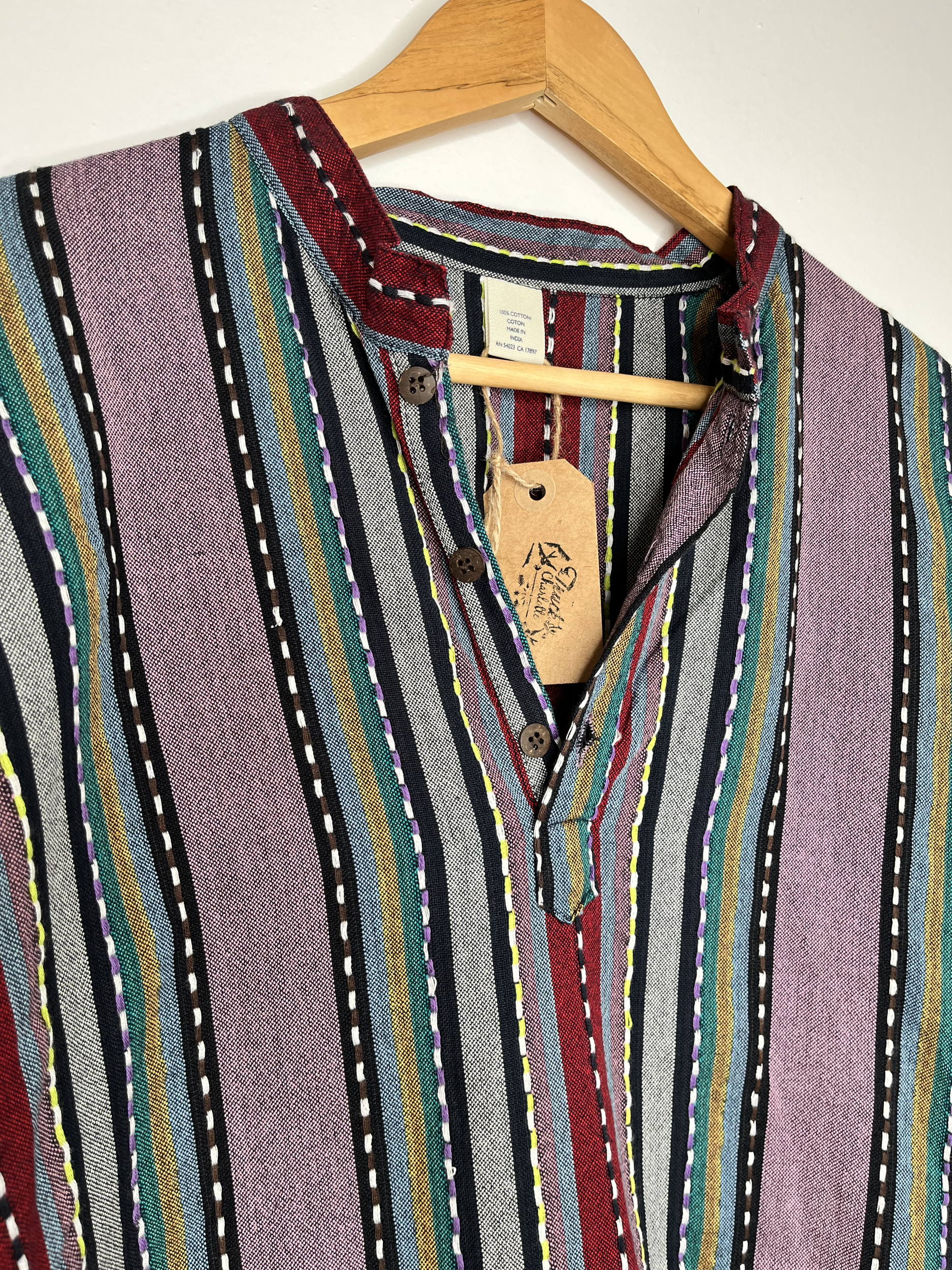 chemise khadi vintage détail