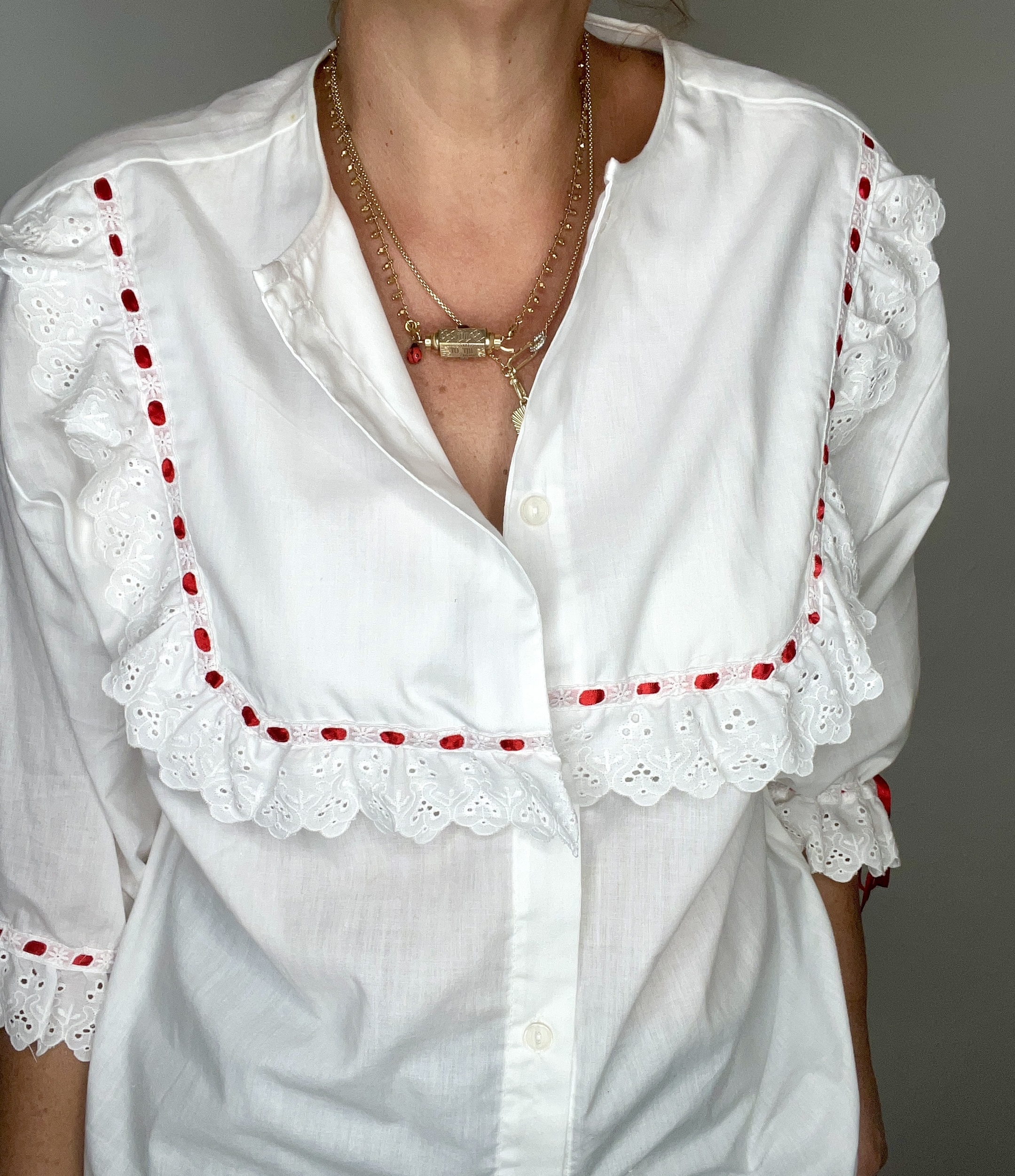 BLOUSE VINTAGE DENTELLE 3