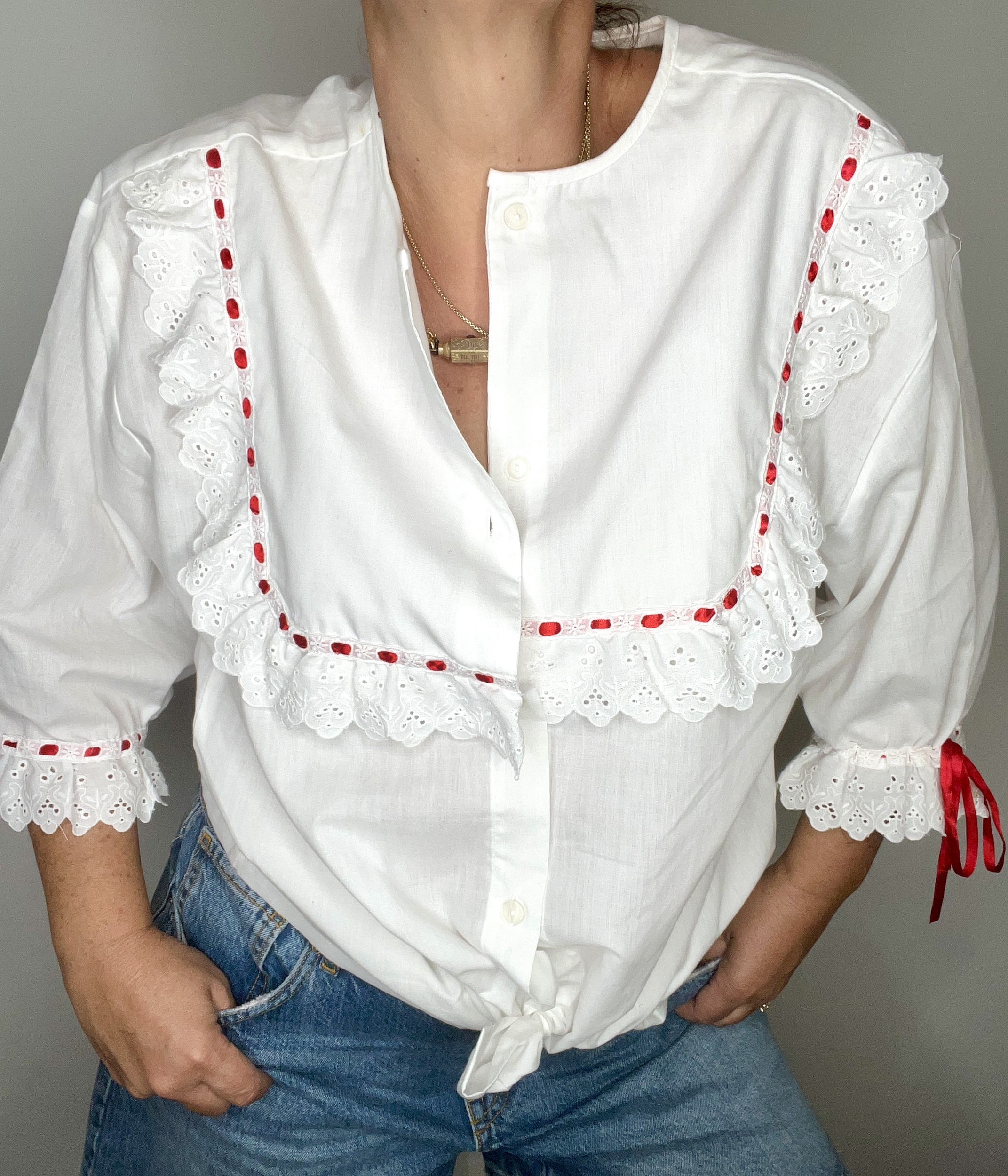 BLOUSE VINTAGE DENTELLE 4