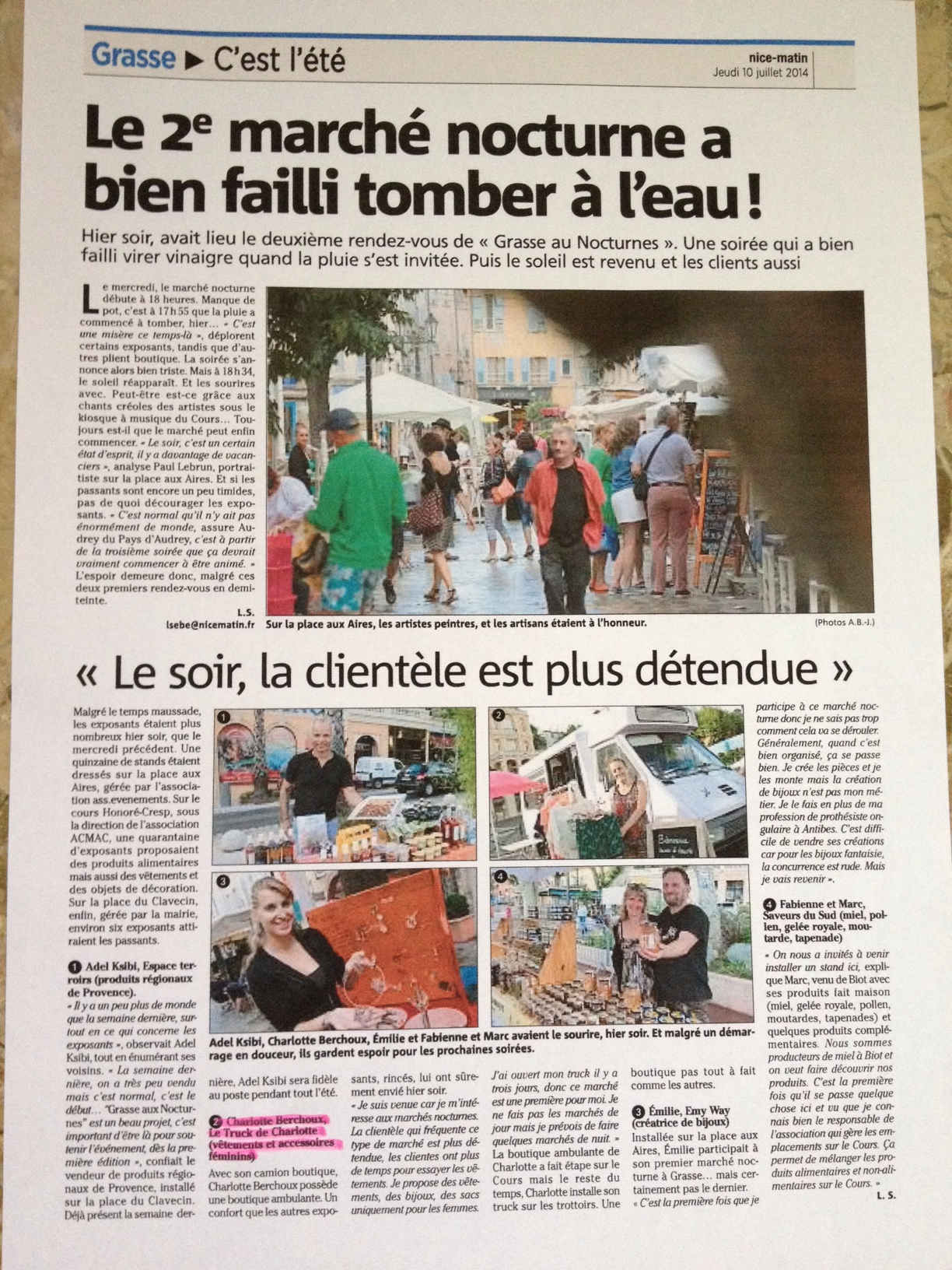 nice matin grasse