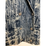 veste en jean bleached vintage détail