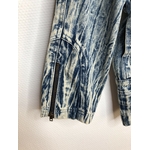 veste en jean bleached vintage détail manches