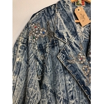 veste en jean bleached vintage détail 2