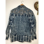 veste en jean bleached vintage dos